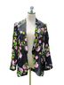 Cynthia Rowley 100% Silk 100% Polyester Floral Black Pink Green Blazer Size S - photo 5