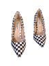 Steve Madden Checkered-gingham Black White Heels Size 6 - photo 2