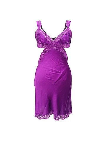 Stella McCartney Stella Mccartney Clara Whispering Mini Dress in Violet Silk (view 1)