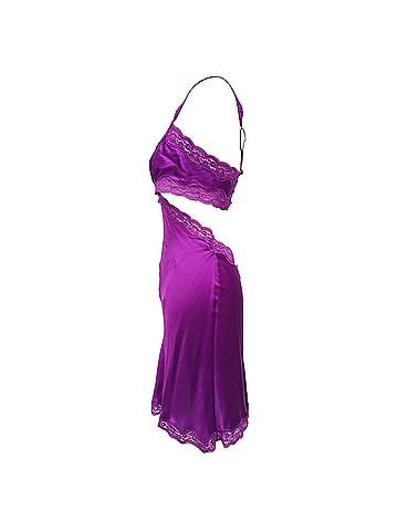 Stella McCartney Stella Mccartney Clara Whispering Mini Dress in Violet Silk (view 2)
