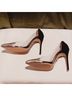 Schutz 100% Leather Black Silver Heels Size 6 - photo 5