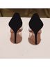 Schutz 100% Leather Black Silver Heels Size 6 - photo 4
