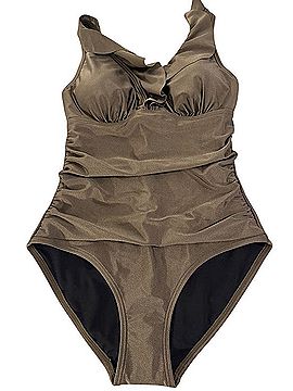 DKNY Ruched One-Piece Swimsuit One Piece Swimsuit (view 1)