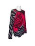 Rag & Bone 100% Cashmere Zebra Print Pink Gray Black Cashmere Pullover Sweater Size L - photo 4