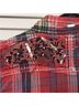 Roar Plaid Pink Green 3/4 Sleeve Button-Down Shirt Size XS - photo 4