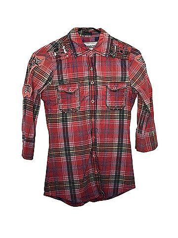 Roar 3/4 Sleeve Button-Down Shirt (view 1)