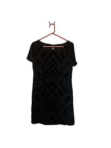 White House Black Market Geometric Velvet Mini Dress Cocktail Dress (view 1)