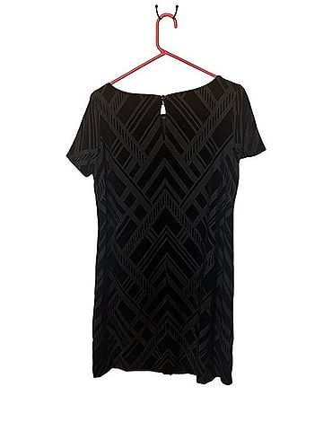 White House Black Market Geometric Velvet Mini Dress Cocktail Dress (view 2)