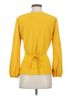 J.Crew 100% Polyester Yellow J.Crew Long Sleeve Blouse Size 4 - photo 2