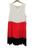 Perceptions White Red Black Casual Dress Size XL - photo 2
