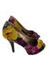 Madden Girl Floral Yellow Purple Heels Size 8 - photo 2