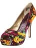 Madden Girl Floral Yellow Purple Heels Size 8 - photo 7