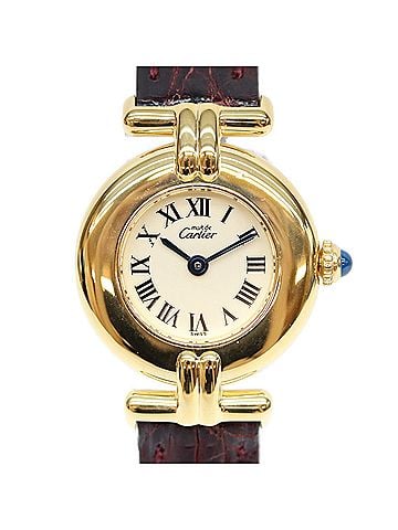 Cartier Cartier Must Colisée SM Vermeil Quartz Watch, Gold with Ivory Dial, Ladies (view 1)