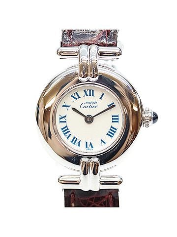 Cartier Cartier W1001665 925 Silver Must Colisée SM Quartz Watch, with White Dial, Ladies (view 1)