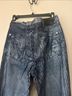 Free People 100% Cotton Stripes Blue Silver Jeans Size 30 - photo 7