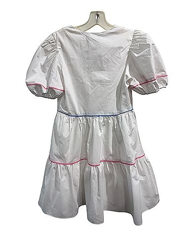 English Factory Tiered Puff Sleeves Casual Dress (view 2)