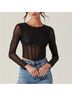 Astr Long Sleeve Mesh Corset Top Long Sleeve Top - photo 3