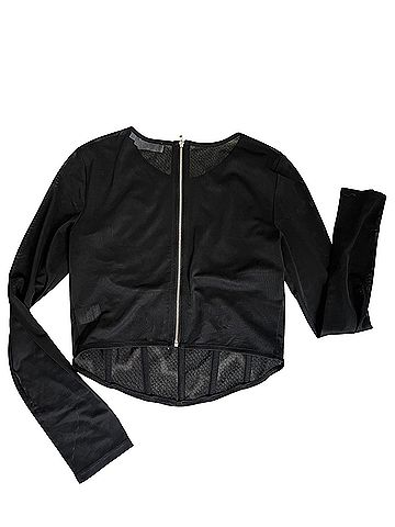 Astr Long Sleeve Mesh Corset Top Long Sleeve Top (view 2)