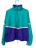 L.L.Bean 100% Polyester 100% Nylon Color Block Teal Purple Windbreaker Size L - photo 1