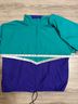 L.L.Bean 100% Polyester 100% Nylon Color Block Teal Purple Windbreaker Size L - photo 5