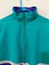 L.L.Bean 100% Polyester 100% Nylon Color Block Teal Purple Windbreaker Size L - photo 7