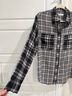 Equipment 100% Silk Plaid Black White Button-Down Shirt Size S (petite) - photo 4