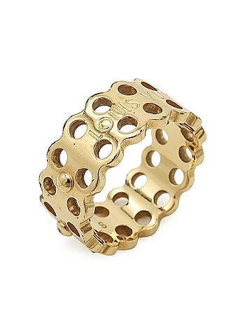 Louis Vuitton LOUIS VUITTON Louis Vuitton Bague Hide and Seek Ring, Size S (approx. Japanese), GP Gold, M66535 (view 2)