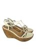 Stuart Weitzman 100% Leather White Wedges Size 8 1/2 - photo 8