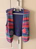 Sigrid Olsen Aztec Or Tribal Print Blue Pink Sweater Vest Size M - photo 6