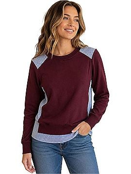 J.Crew x Dauphinette Mixed Media Sweater Style A9658 Pullover Sweater (view 1)