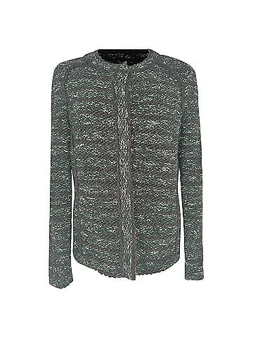 Isabel Marant Isabel Marant Étoile Tweed Trim Zip Jacket in Black Wool (view 1)
