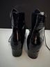FSJ 100% Patent Leather Black Ankle Boots Size 7 - photo 4