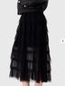 Maje 100% Polyester 100% Viscose 77% Polyester 23% Elastomultiester Black Formal Skirt Size M - photo 4