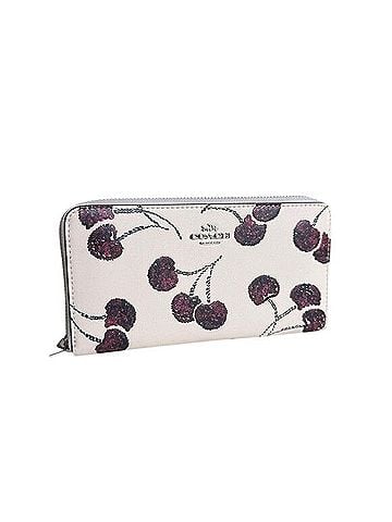 Coach Long Zip Around Wallet With Cherry Print Leather Wallet (view 1)