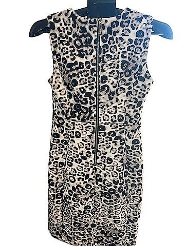 Calvin Klein Leopard Print Scuba Sheath Dress Cocktail Dress (view 2)