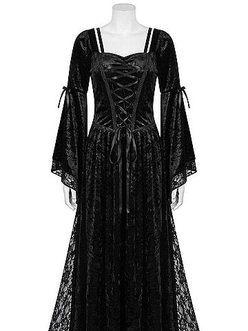 Lip Service Black velvet renaissance dress Casual Dress (view 1)