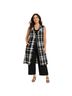 Flax Plaid Black White Vest Size L - photo 1
