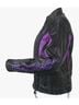 Xelement 100% Leather Aztec Or Tribal Print Black Purple Leather Jacket Size XXL - photo 3