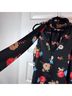 Anthropologie 100% Polyester Floral Black Red Sleeveless Blouse Size 1X - photo 7