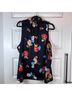 Anthropologie 100% Polyester Floral Black Red Sleeveless Blouse Size 1X - photo 4