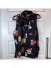 Anthropologie 100% Polyester Floral Black Red Sleeveless Blouse Size 1X - photo 12