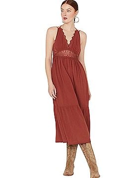 Lush Lace-Trim Sleeveless Midi Cocktail Dress (view 1)