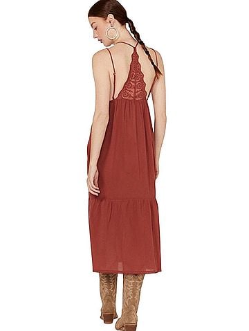 Lush Lace-Trim Sleeveless Midi Cocktail Dress (view 2)