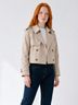 Xside Cropped Double Breasted Trench Coat Trenchcoat - photo 4