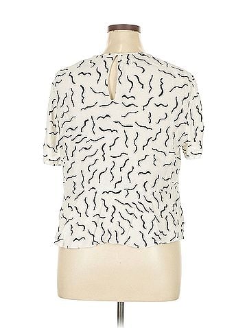 Diane von Furstenberg Orilla Peplum Blouse Short Sleeve Blouse (view 2)