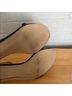 Marc Fisher 100% Suede Solid Black Gold Heels Size 11 - photo 8