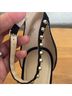 Marc Fisher 100% Suede Solid Black Gold Heels Size 11 - photo 6