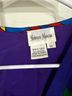 Neiman Marcus 100% Silk Graphic Purple Green Red Yellow Blue Blazer Size 10 - photo 4