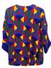 Neiman Marcus 100% Silk Graphic Purple Green Red Yellow Blue Blazer Size 10 - photo 2
