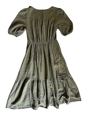 Charlie Olive Button-Front Muslin Midi Dress Casual Dress (view 2)
